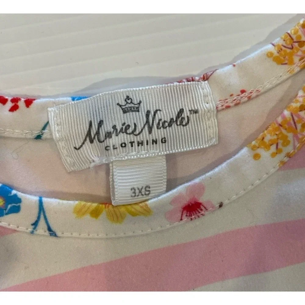 Marie Nicole Clothing XXXS 6 9 Months Dress Baby Girl Pink 6M 9M Floral‎ BOHO